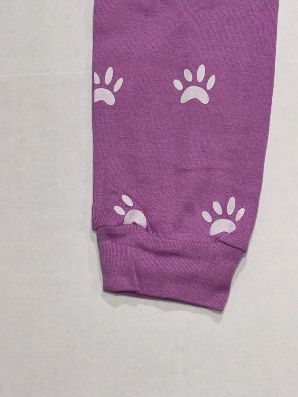 Family Feeling Girls 14 Purple 2-Piece Cat Print Long Sleeve Cotton Knit PJs